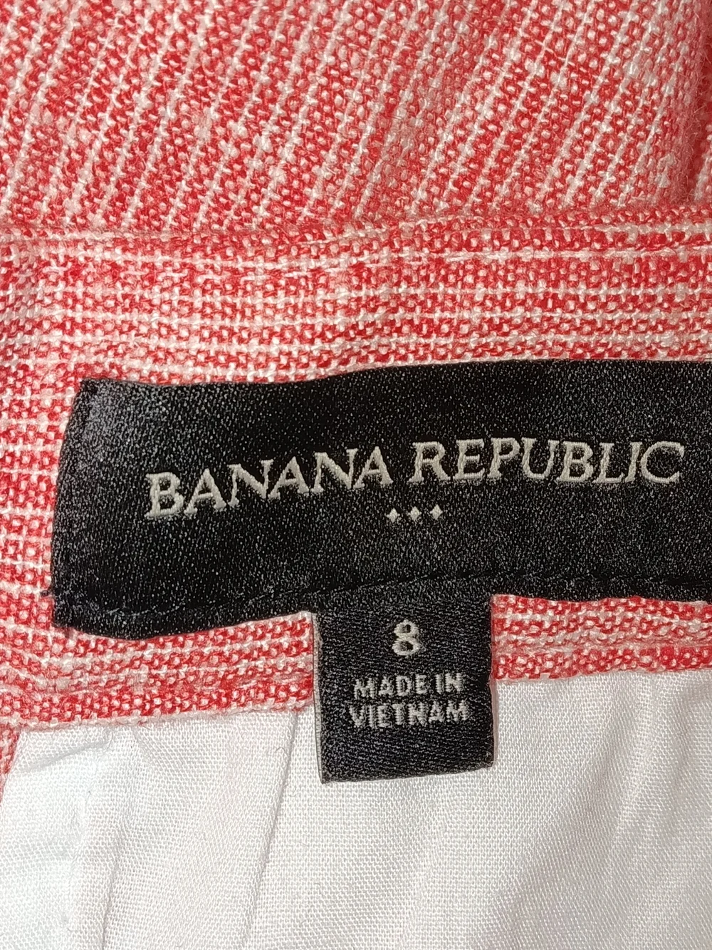 Banana Republic Linen Blend Wide Leg High Waist Nautical Sailor Trouser Pants 8